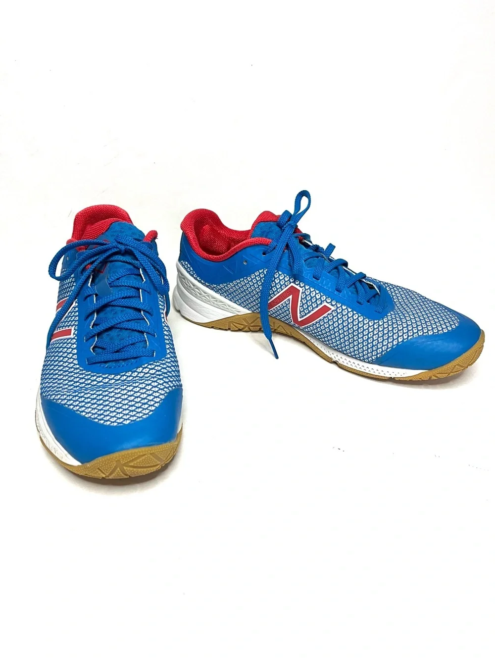 Men’s New Balance Minimus 40 Cross -Training Sneakers in Blue, Red, White- Sz 8.